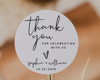 Wedding Thank You Favor Tags Template, Round Thank You Favor Tag, Printable Thank You Tag, Wedding Favor Tag, Instant Download, Templett, M8