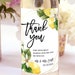 DIY Wedding Wine Label Template, Rustic Lemon Wine Bottle Label ...