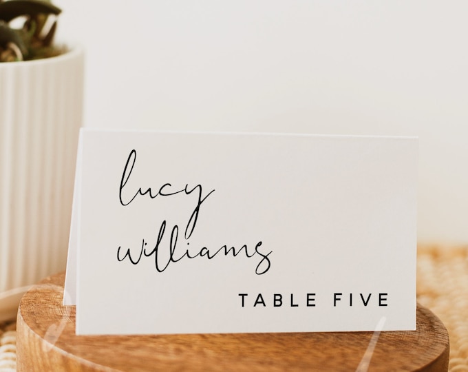 Wedding Place Cards Template, Flat Place Card Template, Tent Fold Place Card Template, Printable Place Cards, Instant Download, Templett, M8