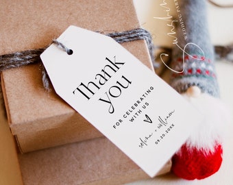 Minimalist Wedding Thank You Favors Tag Template, Modern Thank You Favors Tag, Thank You Tag, Wedding Favor Tag, Instant Download, M15