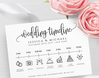 Wedding Itinerary Template Wedding Timeline Template Wedding Timeline Program Wedding Timeline Sign Wedding Itinerary Wedding Templett R1