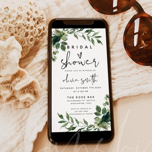 Invitation nuptiale modifiable de douche de Zazzle.be Liste d'envies Vous avez des idées ? Modèle d'evite numérique | Téléchargement instantané via Templett | Partager ou imprimer | Invitation électronique | G5
