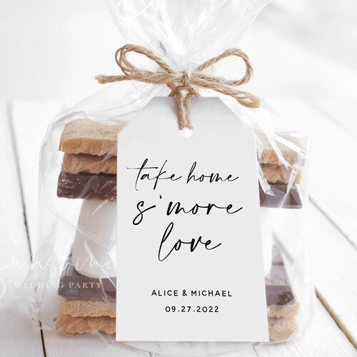 S'more Love Tag Template Printable Wedding Favor Tags - Etsy