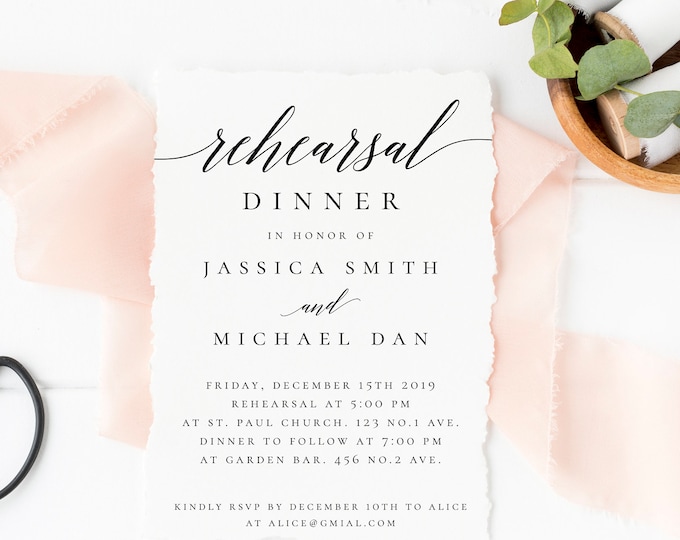 Rehearsal Dinner Invitation Template Printable Wedding Rehearsal Invite INSTANT DOWNLOAD 100% Editable Text Rehearsal Invitation Templett R2