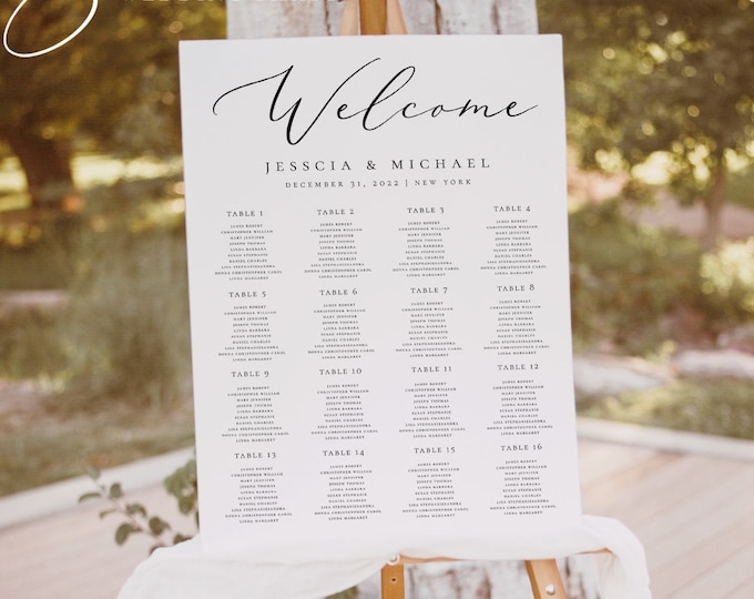 Wedding Seating Chart Template Printable Table Seating Plan Editable Template Wedding Seating Chart Template Instant Download Templett R3