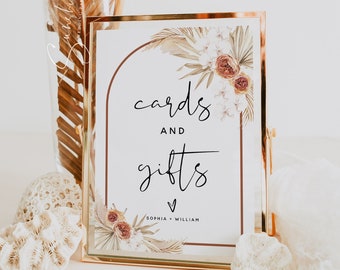 Cards and Gifts Sign Template, Terracotta Wedding, Cards and Gifts Signs, Printable Signs, Baby Shower, Bridal Shower, Instant Download, T4