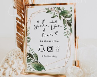 Greenery Oh Snap Sign, Snapchat Sign Template, Printable Snapchat Sign, Editable Text, Wedding Sign, Social Media Sign, Instant Download, G5