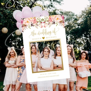 Marsala Photo Prop Frame Photo Booth Frame Wedding Bridal Shower Birthday Selfie Frame Prop Editable Printable Template INSTANT Templett F4