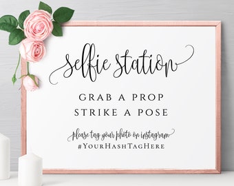 Wedding Selfie Station Sign Template Selfie Station Template Wedding Printable Editable Selfie Station Sign Instant Download Templett R1