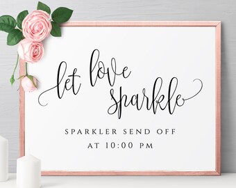 Let Love Sparkle Sign Template Wedding Sign Sparkle Sign Printable Editable Wedding Sign Template Wedding Sign Instant Download Templett R1