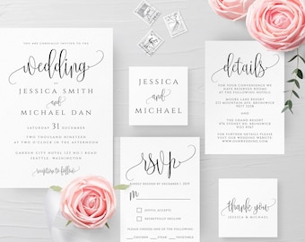 wedding invitation template etsy weddinginvitation template