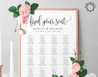 Seating Chart Seating Chart Wedding Seating Chart Template Seating Chart Poster Seating Chart Board Wedding Seating Sign Chart Template R1