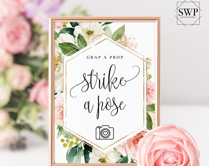 Strike a Pose Sign Wedding Strike a Pose Printable Signs Editable Wedding Signs Party Sign Wedding Sign Wedding Signs Party signs Wedding F5