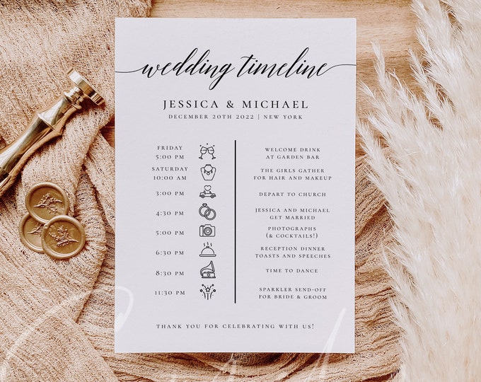 Wedding Itinerary Template Wedding Timeline Template Wedding Timeline Program Wedding Timeline Sign Wedding Itinerary Wedding Templett R2