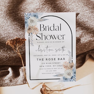 SunshineWeddingParty_Dusty_Blue_Bridal_Shower_Invite_Champagne_Arch_Template_Editable_Templett_Instant_Download_Printable_Bridal_Invite_Wedding_DIY_Cover_Photo
