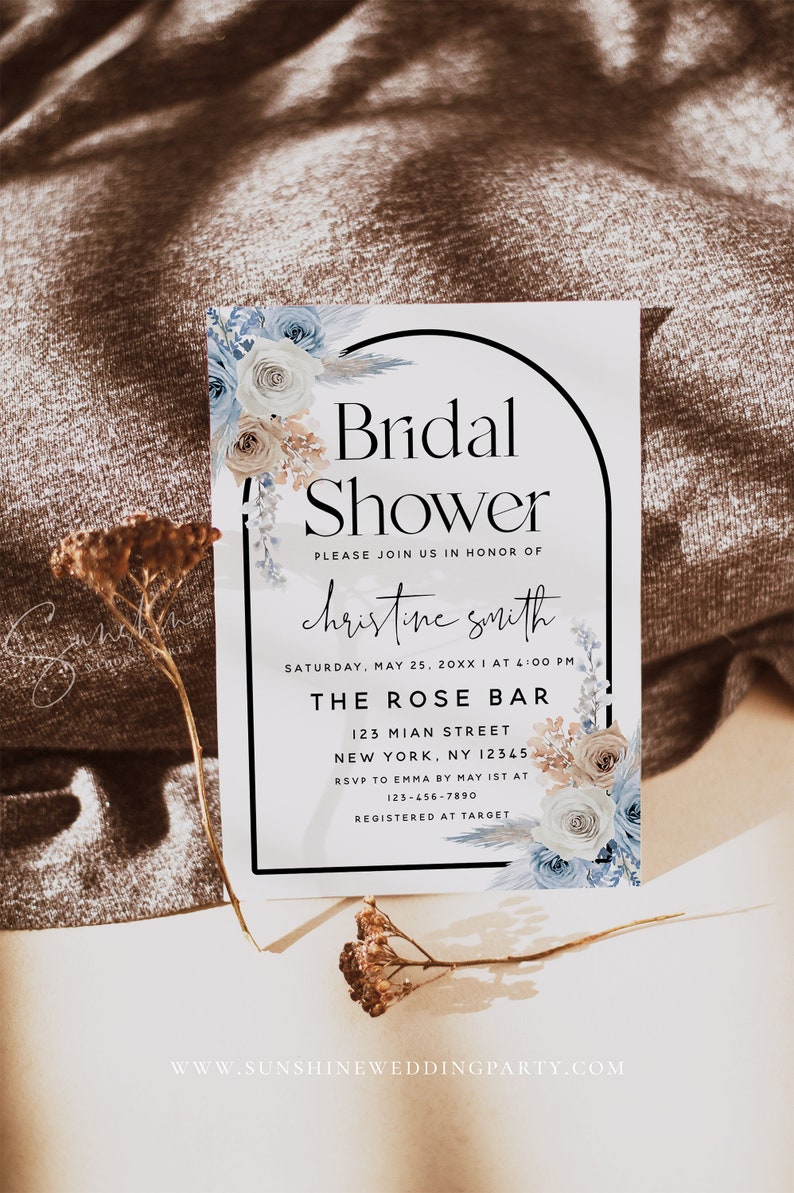 SunshineWeddingParty_Dusty_Blue_Bridal_Shower_Invite_Champagne_Arch_Template_Editable_Templett_Instant_Download_Printable_Bridal_Invite_Wedding_DIY_Cover_Photo