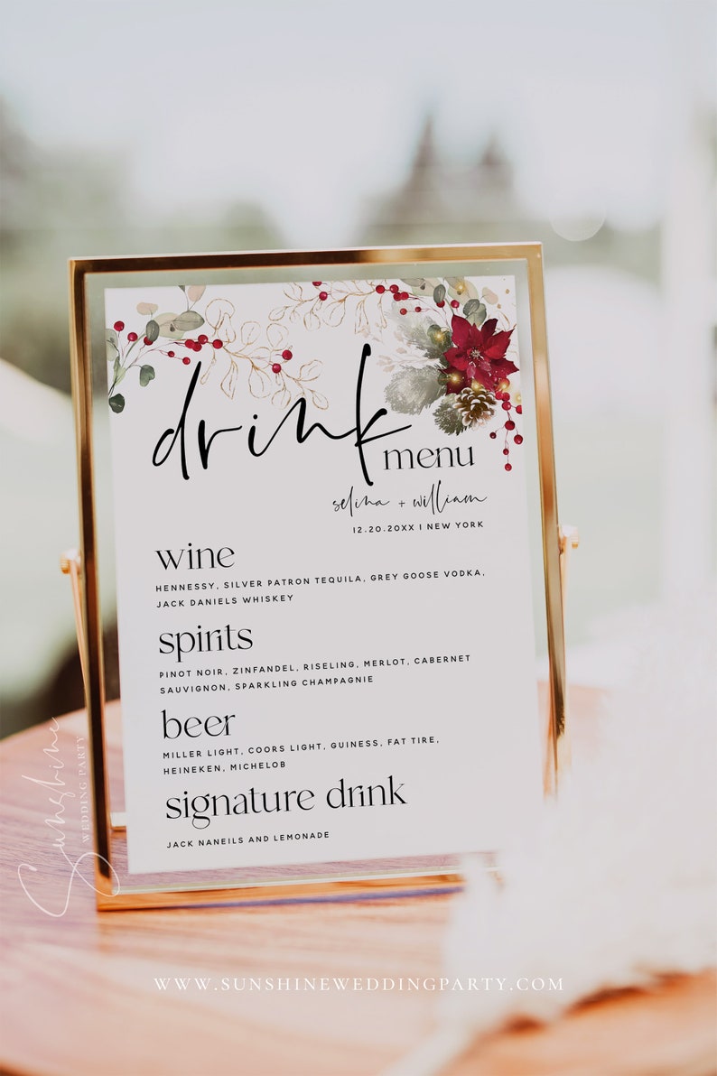 Christmas Drink Menu Template Let's Drink Sign Drink Etsy Christmas Drink Menu Template Let's Drink Sign Drink Etsy