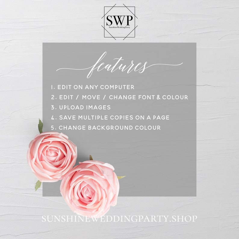 Navy & Blush Wedding Thank You Card Template Floral Wedding Thank You ...