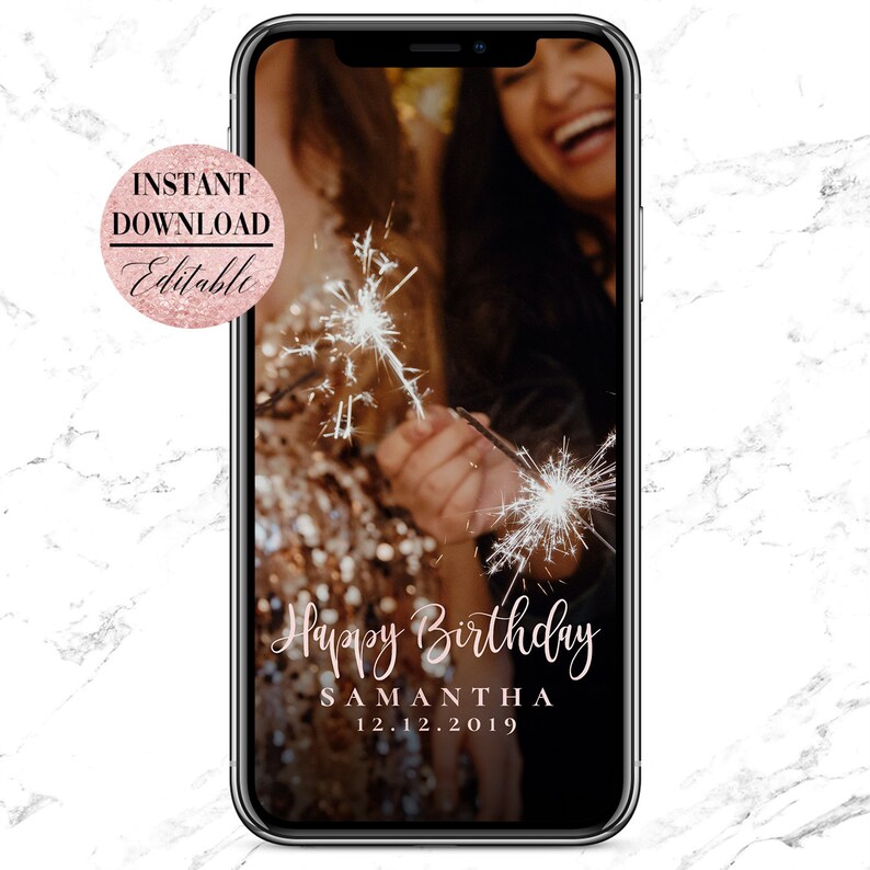 Happy Birthday Snapchat Filter Birthday Snapchat Geofilter Etsy