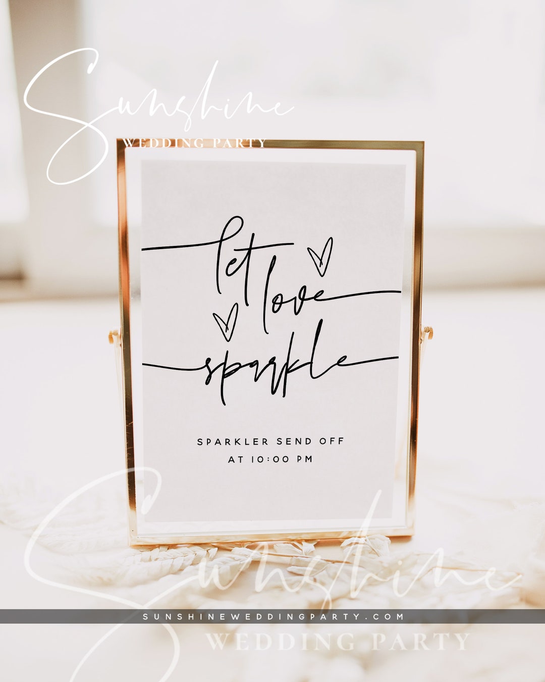 Let Love Sparkle Sign Template, Wedding Sign Download, Printable ...