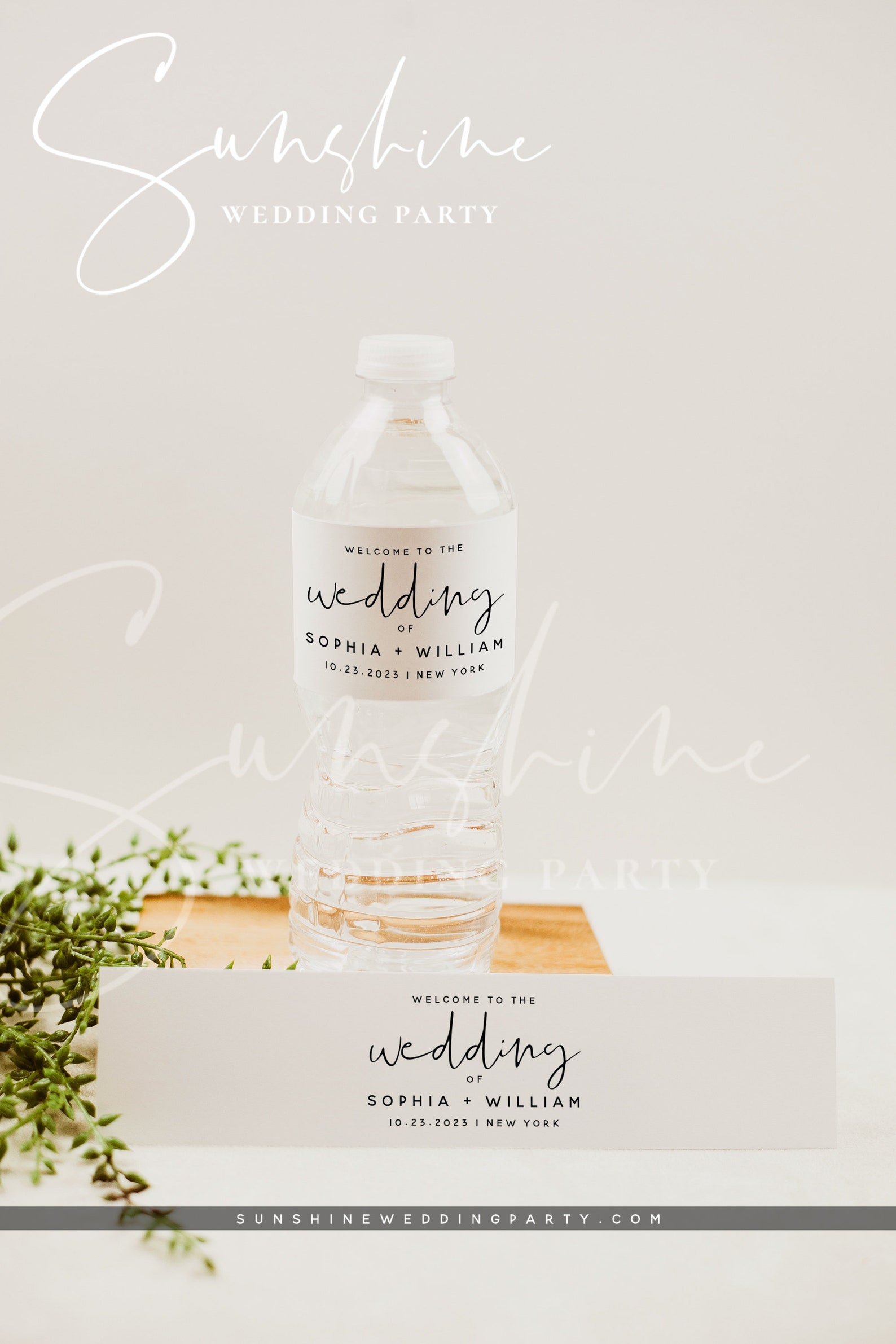 Wedding Water Bottle Label Template Printable Water Bottle | Etsy