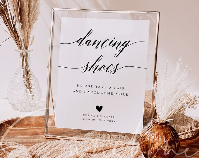 Wedding Dancing shoes Sign Template Printable Dancing Shoes Signs Editable Wedding Dancing Shoes Signs Template Instant Download Templett R2