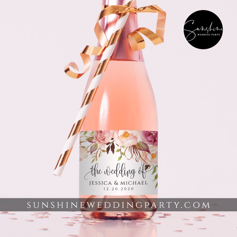 mini-champagne-bottle-label-template-marsala-wedding-bridal-etsy