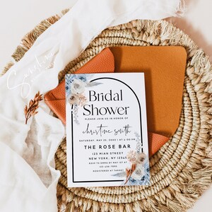SunshineWeddingParty_Dusty_Blue_Bridal_Shower_Invite_Champagne_Arch_Template_Editable_Templett_Instant_Download_Printable_Bridal_Invite_Wedding_DIY_Cover_Photo_2