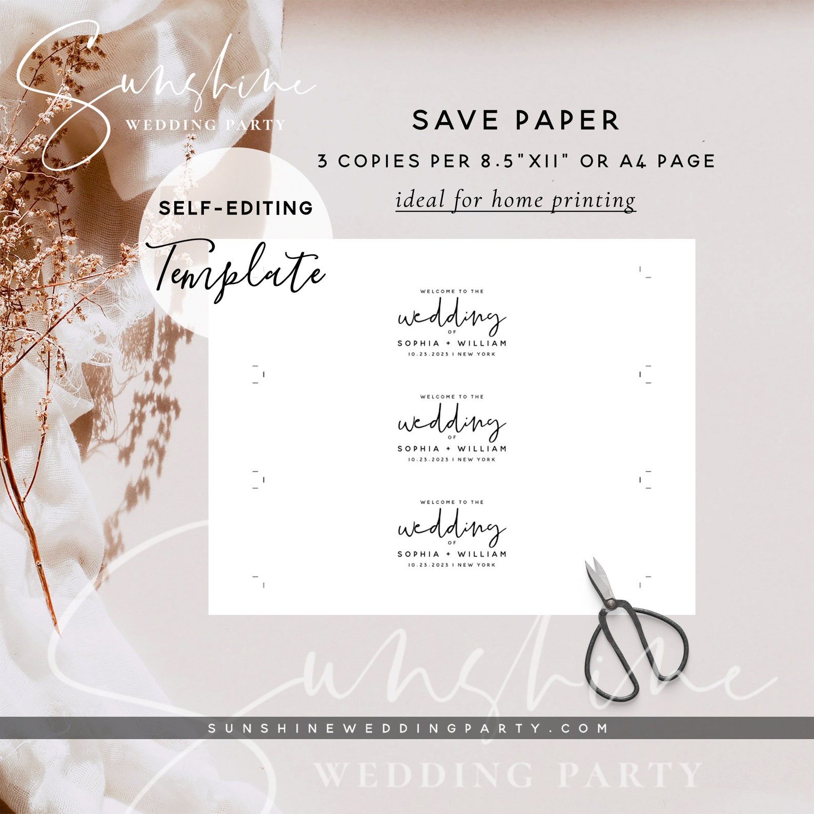 Wedding Water Bottle Label Template Printable Water Bottle | Etsy
