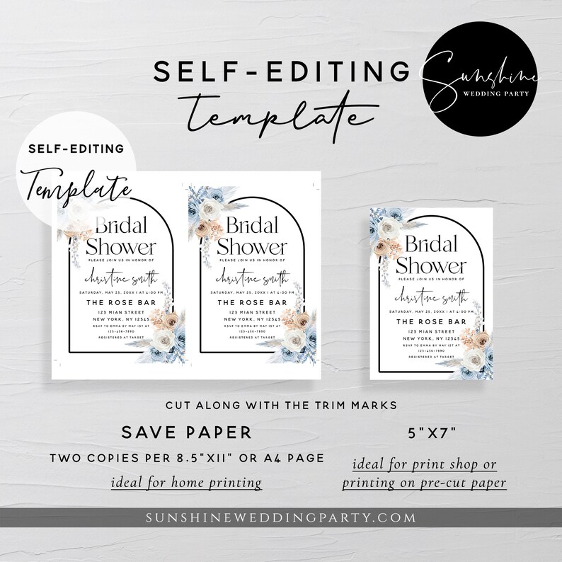 SunshineWeddingParty_Dusty_Blue_Bridal_Shower_Invite_Champagne_Arch_Template_Editable_Templett_Instant_Download_Printable_Bridal_Invite_Wedding_DIY_Cover_Photo_4