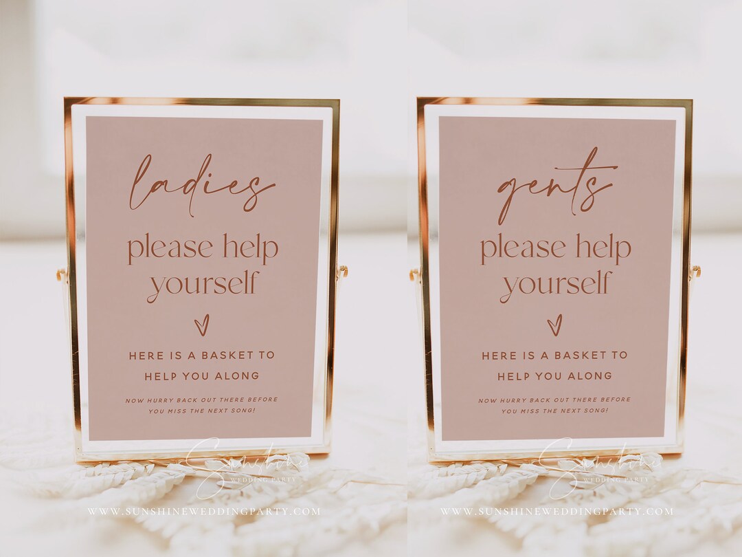 Ladies Bathroom Sign Template, Gentlemen Bathroom Sign Template ...