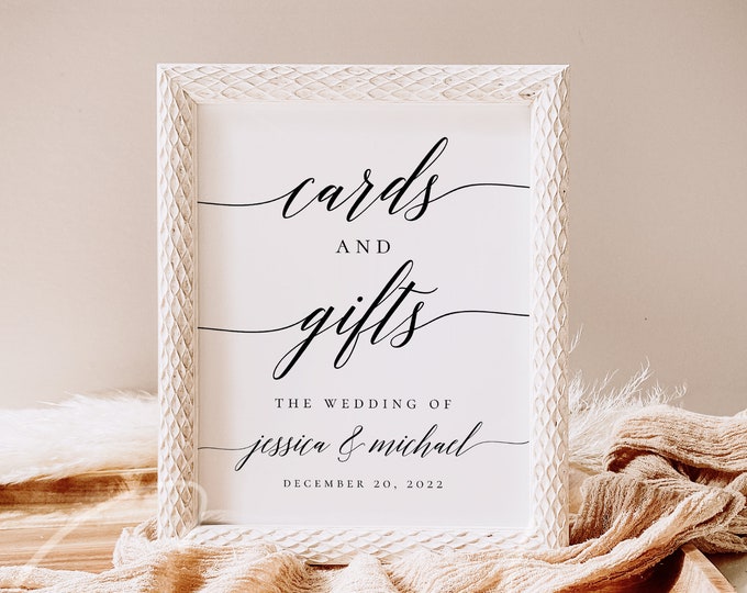 Wedding Cards and Gifts Sign Template Printable Wedding Cards and Gifts Sign Editable Wedding Cards Gifts Signs Instant Download Templett R2