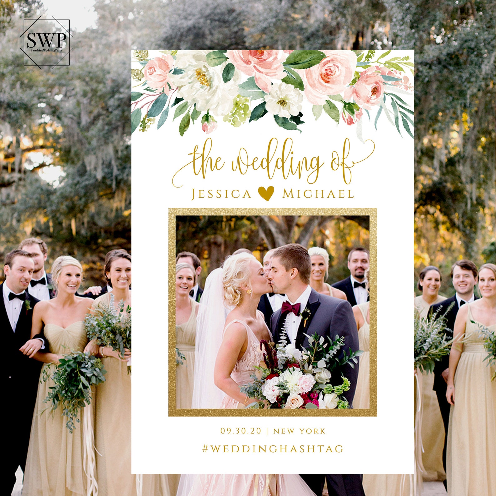 Photo Prop Frame Photo Booth Frame Wedding Bridal Shower Birthday