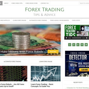Premade WordPress Website Template & Blog, Website Design with Articles, Videos, Shopping, News, and Auto Updating Content- FOREX theme