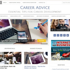 Career & Job WordPress Website Template: Premade Blog Design