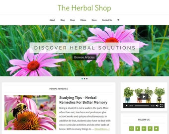 Herbal eCommerce WordPress Website Template with Blog (Digital Download)