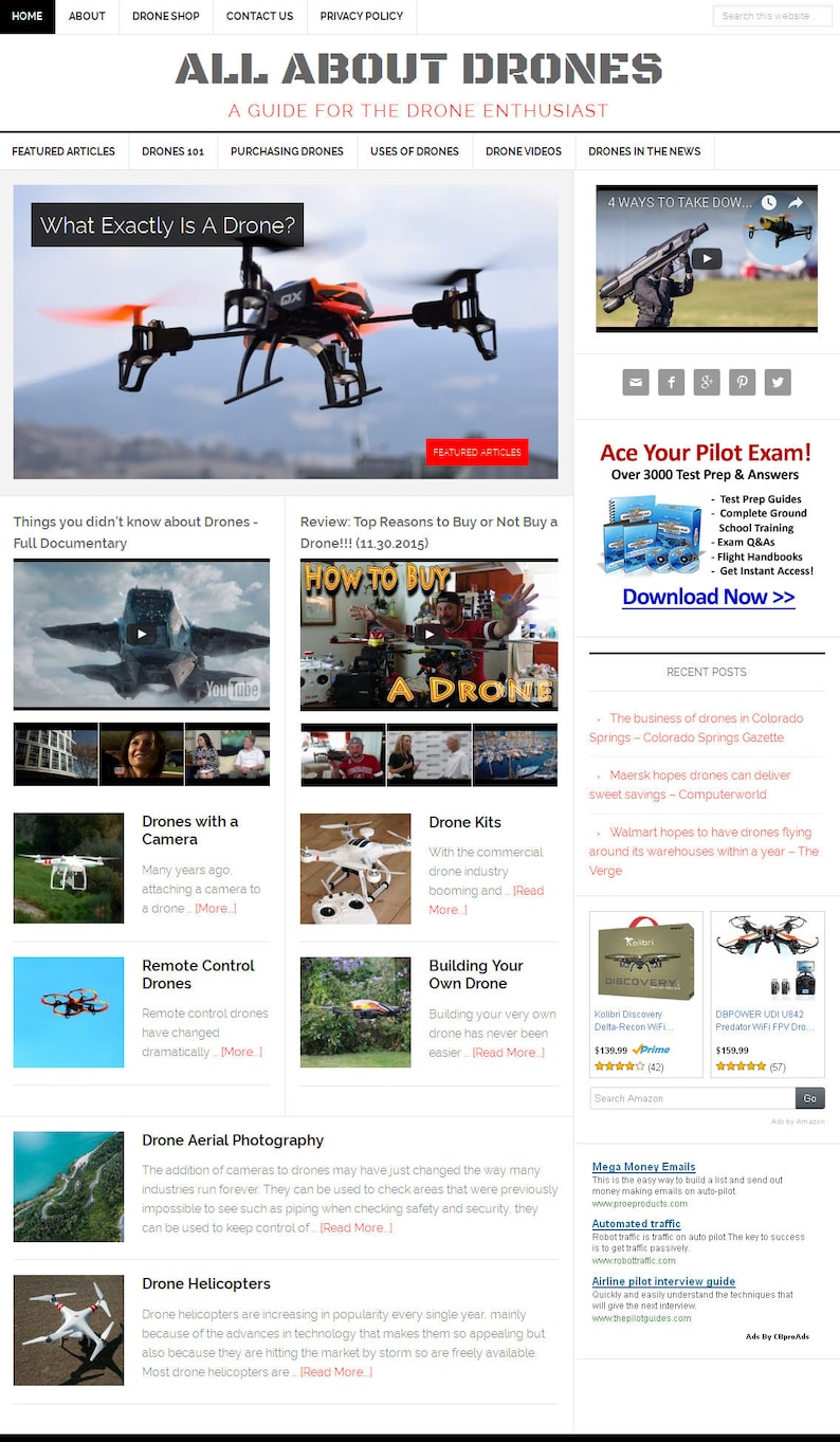 Premade WordPress Website Template: Drones Niche (Digital Download) image 2