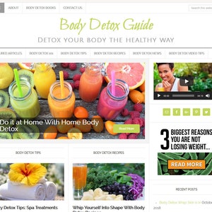 Premade WordPress Website Template & Blog, Website Design with Articles, Videos, Shopping, News, and Auto Updating Content- HEALTH theme