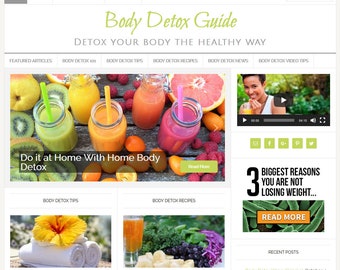 Premade Health Blog Website Template: Auto-Updating Content (Digital Download)