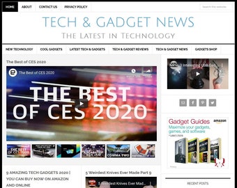 Premade Tech & Gadgets WordPress Website Template (Automatically Updating)