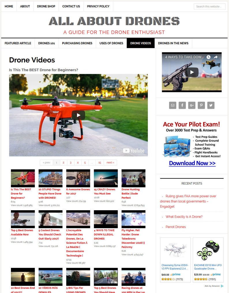 Premade WordPress Website Template: Drones Niche (Digital Download) image 3