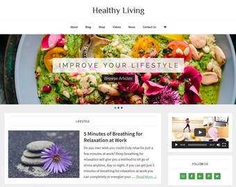 Premade Health Website: eCommerce Blog Template (Digital Download)