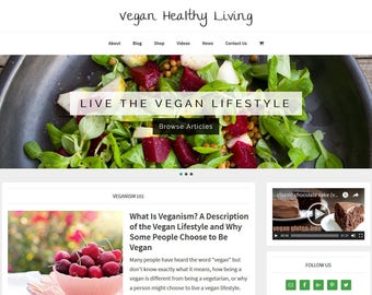 Premade Vegan Website: eCommerce Blog Template (Digital Download)