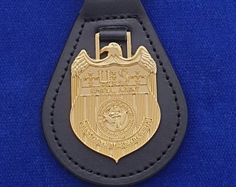 NCIS Leather Key Ring Navy CIS