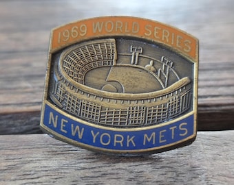 1969 New York Mets World Series Baseball Press Pin