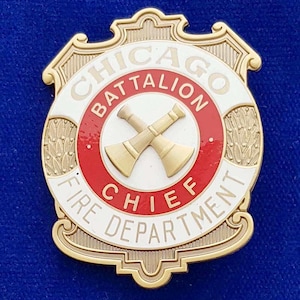 Distintivo obsoleto do Corpo de Bombeiros de Chicago - Chefe