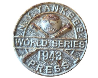 1943 New York Yankees World Series Baseball Press Pin
