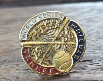 1938 New York Yankees World Series Baseball Press Pin