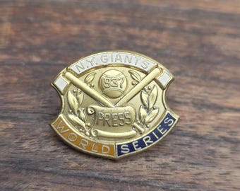 1937 World Series New York Giants Baseball Press Pin