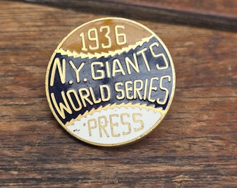 1936 World Series San Fransisco Giants Press Pin